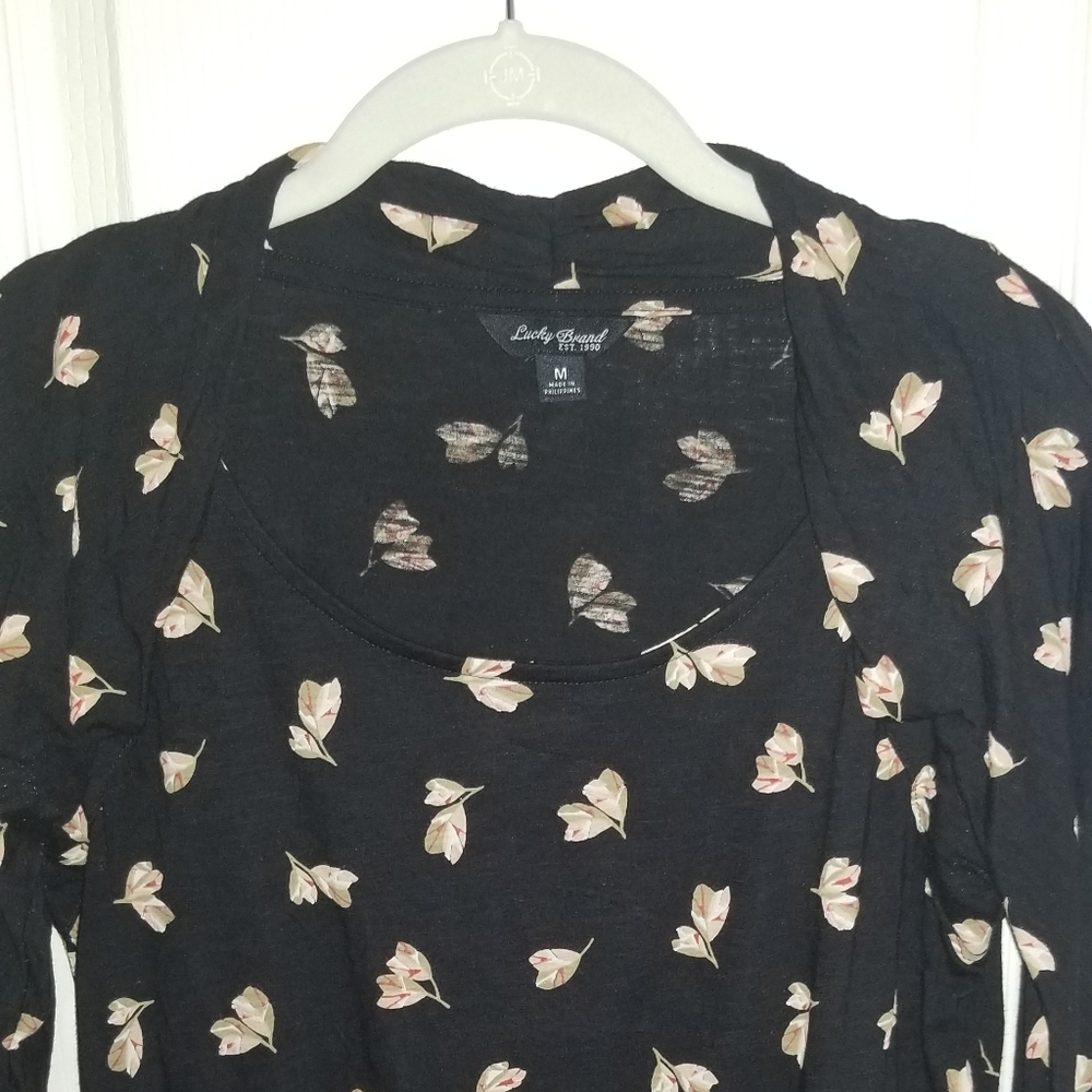 Black Printed Top